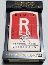 Zippo CAMELO CAMELO VERMELHO SABOR GENUÍNO ORIGINAL Isqueiro com Estojo Não Usado JAPÃO Raro comprar usado  Enviando para Brazil