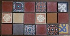 Conjunto de 18 azulejos de cimento vintage geométricos terracota comprar usado  Enviando para Brazil