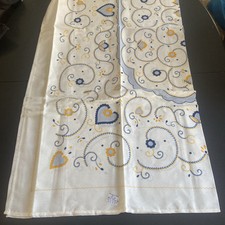 Toalha de mesa Toalha De Mesa creme amarelo azul corações flores 59 x 78" nova na embalagem comprar usado  Enviando para Brazil