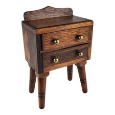 Móveis em miniatura para casa de bonecas mesa lateral de madeira suporte noturno vintage, usado comprar usado  Enviando para Brazil