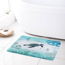 Tapete de banho Ocean Octopus tartaruga marinha para banheiro tapete de banho capacho 24x16 polegadas, usado comprar usado  Enviando para Brazil
