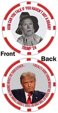 FICHA DE PÔQUER COMEMORATIVA DEBATE DONALD TRUMP & JOE BIDEN - TRUMP 2024 - ENGRAÇADA!! comprar usado  Enviando para Brazil