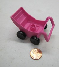 Carrinho de bebê Lego Duplo rosa carrinho de bebê peça de reposição peça vintage comprar usado  Enviando para Brazil