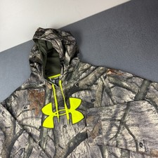 Moletom com capuz Under Armour masculino 3XL verde carvalho musgoso camuflado AOP controle de perfume caça comprar usado  Enviando para Brazil