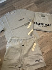 Conjunto Curto Fear of God Essentials SS22 Aveia Escura Camiseta e Shorts Todos comprar usado  Enviando para Brazil