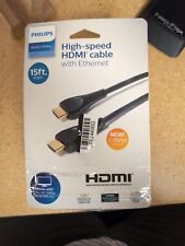 Cabo HDMI Philips A/V alta velocidade 4K Ultra HD com Ethernet 15 pés (4,5 m) preto comprar usado  Enviando para Brazil