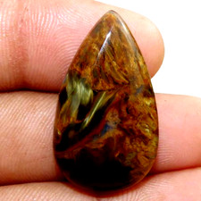 PIETERSITE 21,70 CTS 100% Natural PIETERSITE PEAR Cab. Pedra preciosa solta 16X28X06mm comprar usado  Enviando para Brazil