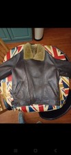 Sheepskin bomber brown for sale  HARLESTON