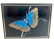 Vintage butterfly etching for sale  Osceola