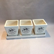 Ceramic herb pots for sale  LIVERSEDGE