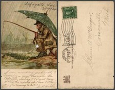 CARTÃO POSTAL VINTAGE TEMA: pesca comprar usado  Enviando para Brazil