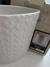 Usado, Vaso de cerâmica padrão Mickey Mouse Disney plantador branco parque oval exclusivo 9" comprar usado  Enviando para Brazil