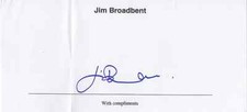Jim broadbent biglietto usato  Montesilvano
