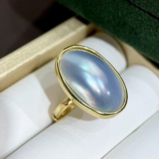 Anel ajustável 15x25mm cultivo natural de vieira azul pérolas mabe cinza comprar usado  Enviando para Brazil