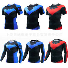 Camiseta Titans The Batman Nightwing Robin 3D super-herói esportes fitness comprar usado  Enviando para Brazil