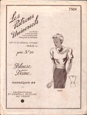 Padrão de costura francês vintage não usado - Blusa pour Dame - Manequim 44 comprar usado  Enviando para Brazil