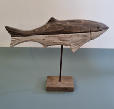 Wood fish ornament for sale  LEATHERHEAD