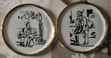 Petites assiettes doré d'occasion  Quimper