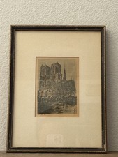 Vintage etching notre for sale  Phelan