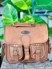 Usado, Bolsa com acabamento à mão couro 2D real marrom vintage ombro carteiro super oferta comprar usado  Enviando para Brazil