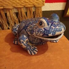 Usado, Figura de escultura em cerâmica grande vintage sapo sapo floral gramado jardim comprar usado  Enviando para Brazil