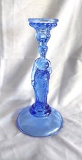 Pressglas kerzenleuchter blaue gebraucht kaufen  Deutschland