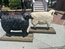 Lote David Harden arte popular primitiva escultura de ovelha estatueta assinada preto branco comprar usado  Enviando para Brazil