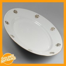 Używany, vintage stare białe złoto Porcelana Chiny Owalne jajko Ryby Talerz do serwowania naczyń na sprzedaż  PL