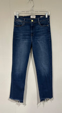 QUADRO Le High Jeans Reto Feminino Tamanho 29 Azul Denim Borda Mastigada Cru Elástico comprar usado  Enviando para Brazil