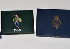 Carteira Polo Ralph Lauren bordada urso polo couro cartão design fino comprar usado  Enviando para Brazil