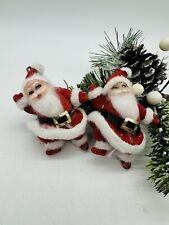 Flocked dancing santas for sale  Aurora