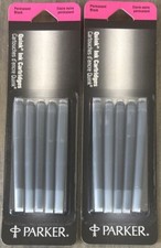 2 pacotes de 5 cartuchos de tinta Parker Quink recarga permanente preto 30110 comprar usado  Enviando para Brazil