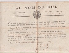 Aout 1814. duchesse d'occasion  Bergerac
