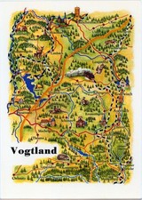 Ansichtskarte landkarte vogtla gebraucht kaufen  Zschopau