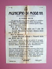 Manifesto municipio modena usato  Italia