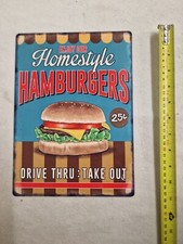 Hamburgers metal sign for sale  STOCKPORT