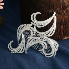 Acessórios para pente de cabelo 14 x 11 cm peças de cabeça de noiva flor grande, usado comprar usado  Enviando para Brazil