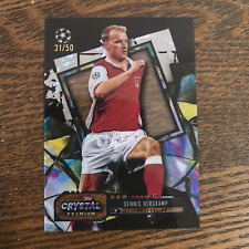 Dennis Bergkamp 2023-24 Topps Crystal Premium UCL Base Preta 1/50 Arsenal, usado comprar usado  Enviando para Brazil