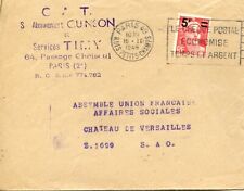 lettre de Paris - flamme le chèque postal économise temps et argent -Gandon 827 comprar usado  Enviando para Brazil