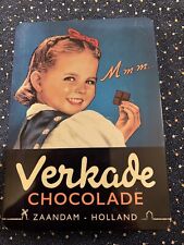 Verkade chocolade tin for sale  WEMBLEY