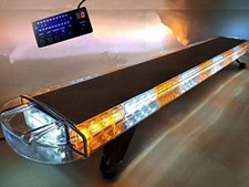 Barra de luz estroboscópica branca/âmbar 55" farol de emergência flash de aviso de perigo 104W LED comprar usado  Enviando para Brazil
