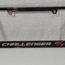 Suporte de quadro de placa de licença DODGE CHALLENGE RT ouro vermelho letras metal preto, usado comprar usado  Enviando para Brazil