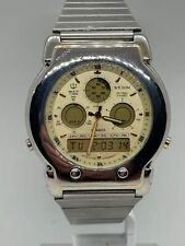 Usado, Relógio de pulso Casio Poseidon PNM-508 T módulo 384 quartzo tempo duplo vintage Japão comprar usado  Enviando para Brazil