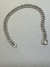 Usado, Pulseira Pandora original atemporal CZ pavê corrente cubana tamanho 7,25 polegadas comprar usado  Enviando para Brazil
