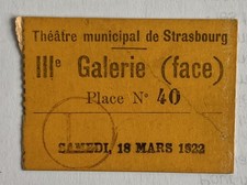 Ticket théâtre municipal d'occasion Ticket théâtre municipal d'occasion  Paris XVIII