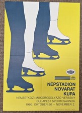 Usado, Pôster vintage húngaro de patinação no gelo competição internacional 1986 comprar usado  Enviando para Brazil