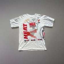 Camiseta Miami Heat vintage anos 90 estampa de allover assalto aéreo Salem Sportswear RARA GG comprar usado  Enviando para Brazil