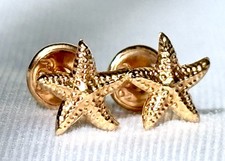 Brincos de ouro rosa real sólido 18k estrela do mar • parafuso traseiro comprar usado  Enviando para Brazil