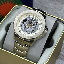 NOVO✅AUTOMÁTICO✅ Relógio Masculino Fossil Bannon Esqueleto de Aço Dourado BQ2680 comprar usado  Enviando para Brazil