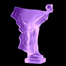 Usado, Ornamento de capuz escultura em vidro Alexandrite 'Dama Voadora' H.Hoffmann por Lalique comprar usado  Enviando para Brazil